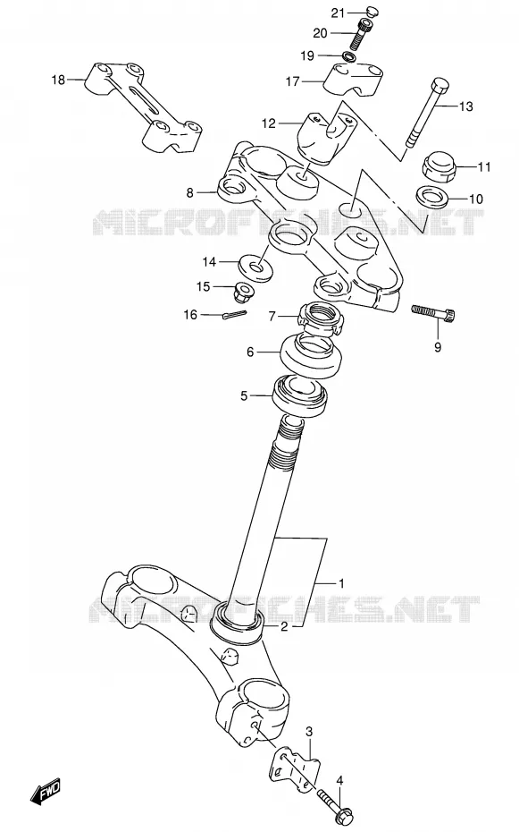 COLONNE DE DIRECTION Suzuki MOTO 800 VX 1994  VX800R(E4)