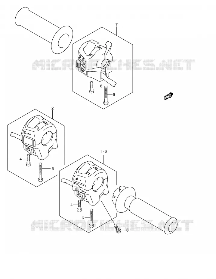 COMMODOS (MODELE K3/K4) Suzuki MOTO 250 INTRUDER 2001  VL250K1(E2)