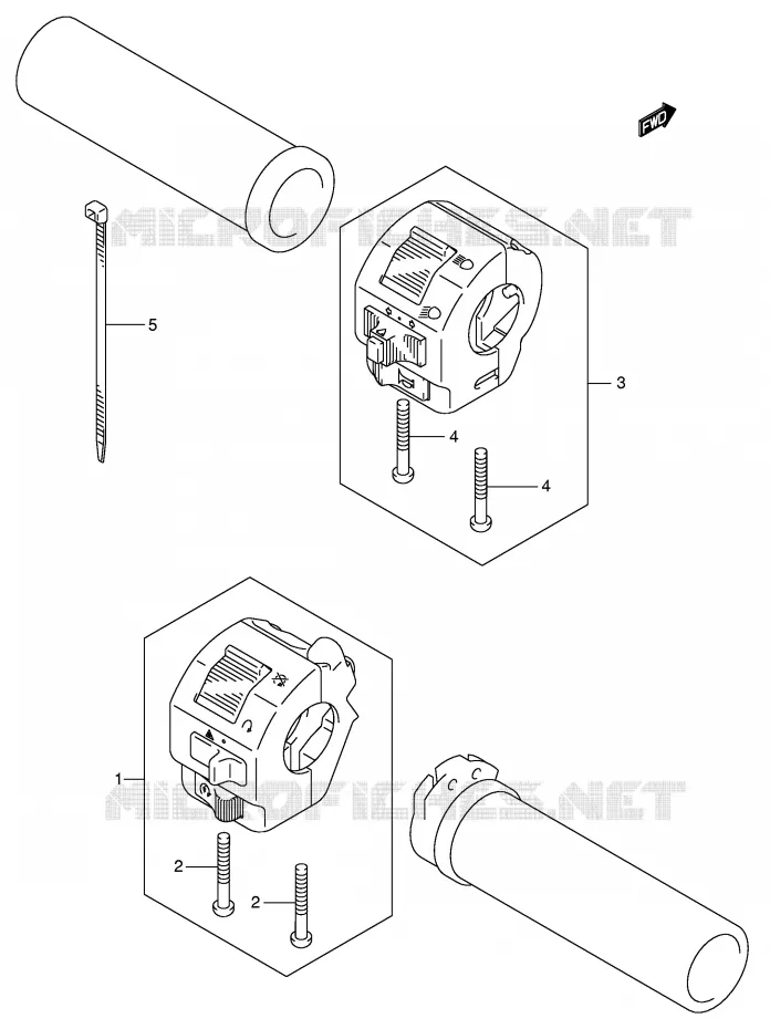 COMMODOS (MODELE K4/K5) Suzuki MOTO 800 VOLUSIA 2002  VL800K2(E2)