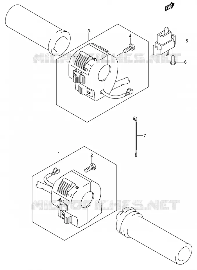 COMMODOS (MODELE K5) Suzuki MOTO 800 INTRUDER 2003  VS800GLK3(E3/E28)