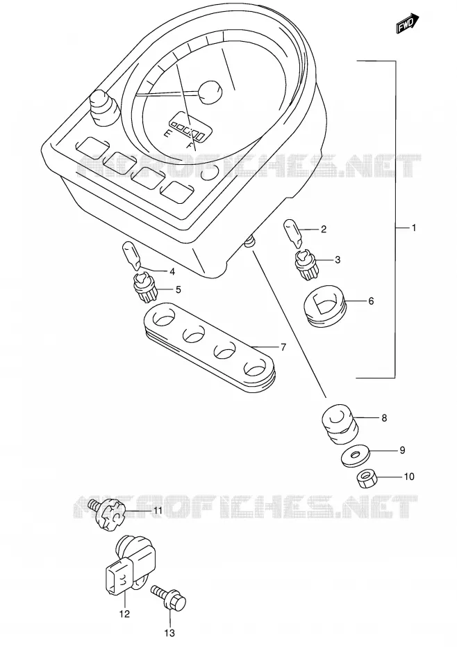 COMPTEUR (MODELE X/Y/K1/K2/K3/K4) Suzuki MOTO 1500 INTRUDER 2000  VL1500Y(E2)