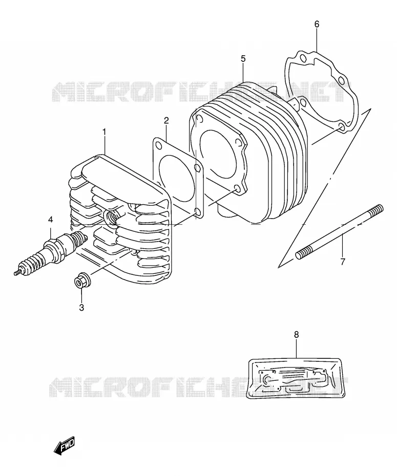 CYLINDRE Suzuki MOTO 50 STREET-MAGIC 2000  TR50SY(E2)