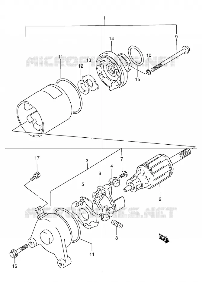 DEMARREUR Suzuki MOTO 125 TU 1999  TU125XTUX(E2)