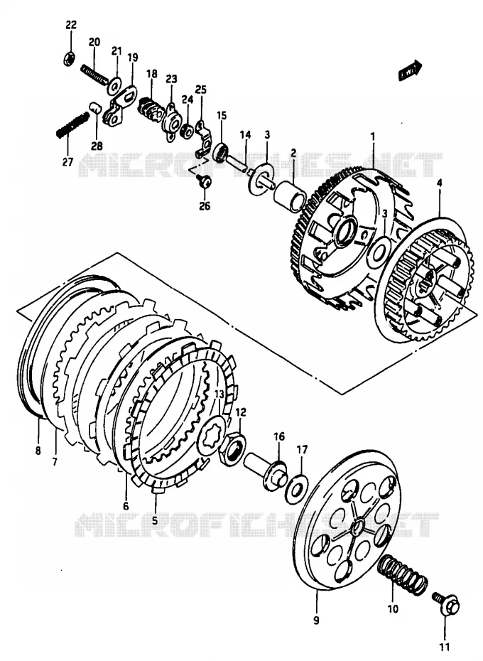EMBRAYAGE Suzuki MOTO 50 Autres-modeles 1991  TV50M(M/R)