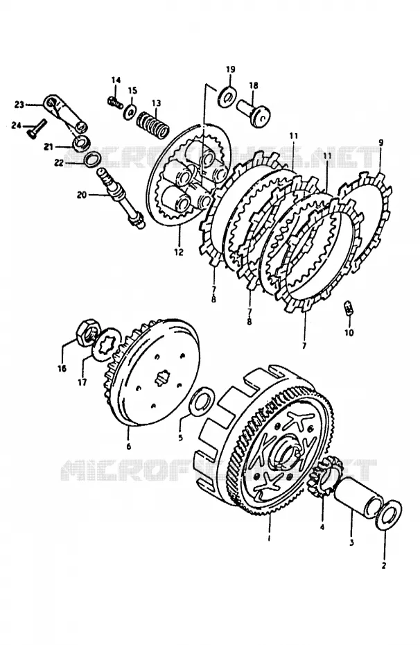 EMBRAYAGE Suzuki MOTO 50 TS-ER 1982  TS50ERKZ(Z/D)