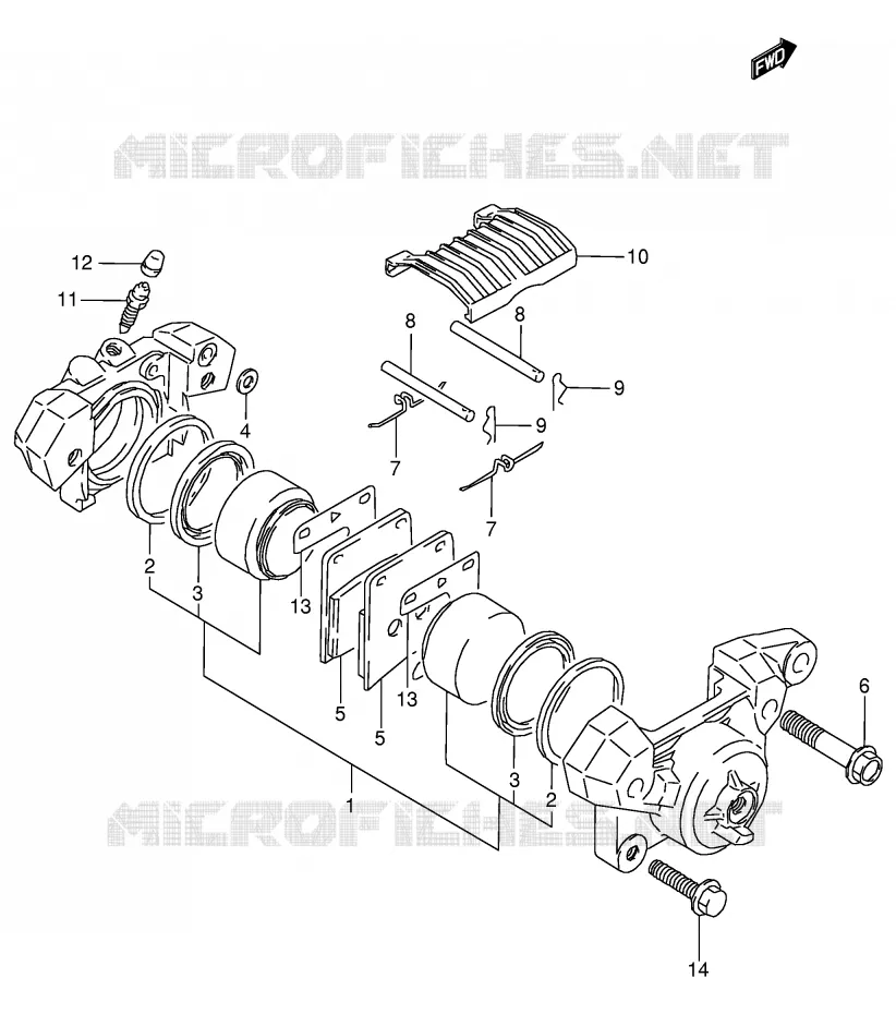 ETRIER DE FREIN ARRIERE (MODELE L/M/N) Suzuki MOTO 800 VX 1994  VX800R(E4)