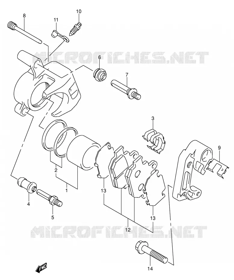 ETRIER DE FREIN AVANT Suzuki MOTO 125 INTRUDER 2000  VL125Y(E2)