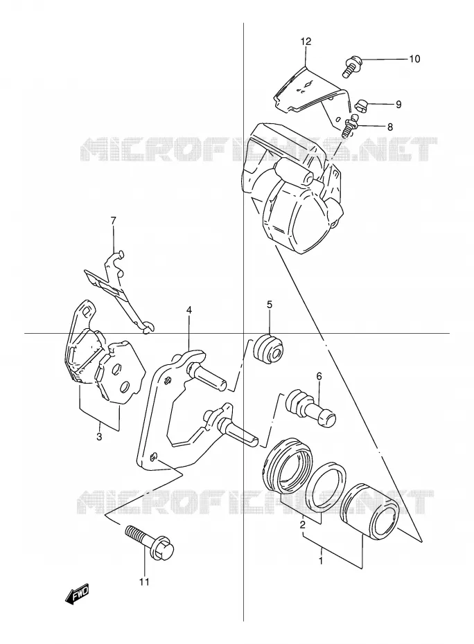 ETRIER DE FREIN AVANT Suzuki MOTO 125 TU 1999  TU125XTUX(E2)