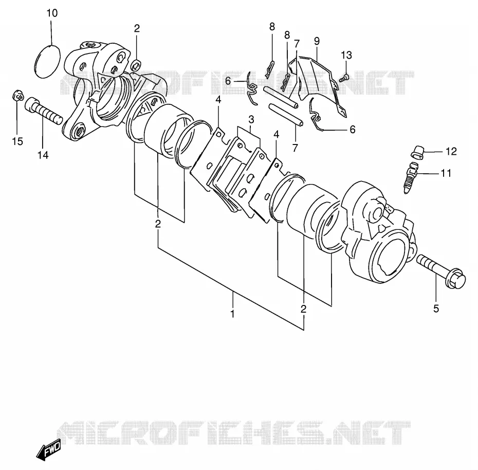 ETRIER DE FREIN AVANT Suzuki MOTO 800 INTRUDER 2000  VS800GLY(E2)