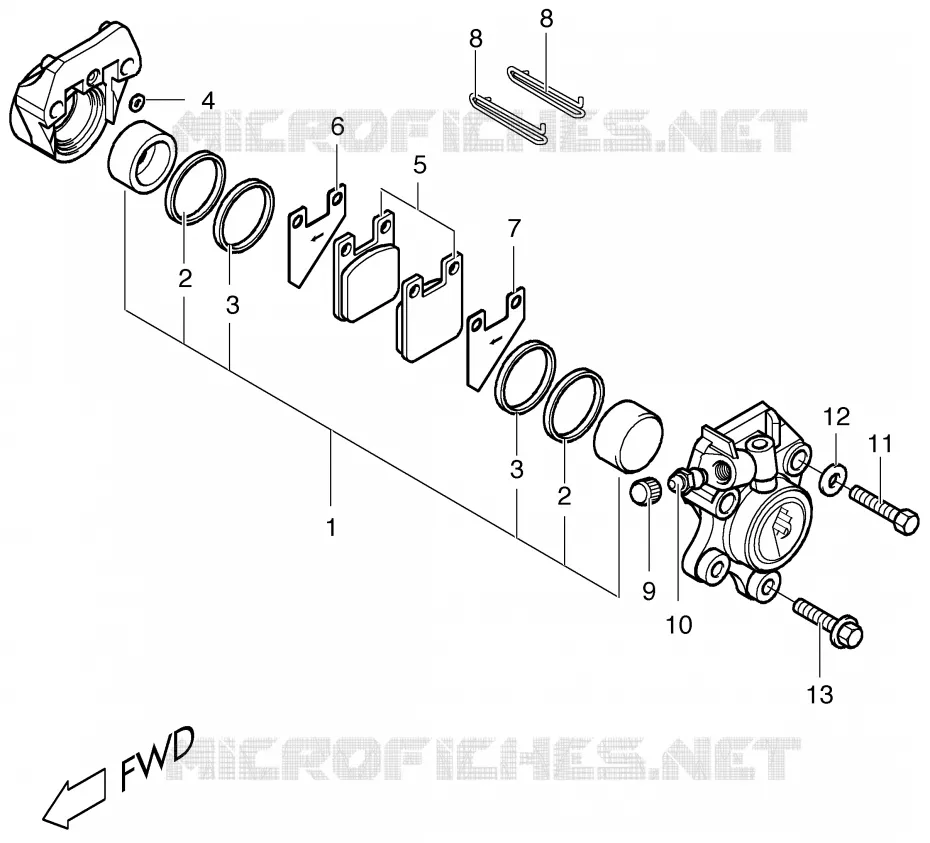 ETRIER DE FREIN AVANT Suzuki SCOOTER 50 ESTILETE 2000  UF50Y