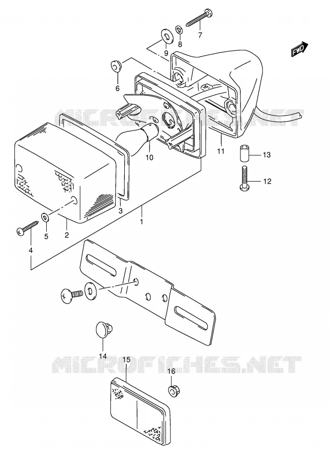 FEU ARRIERE (MODELE R P31) Suzuki MOTO 125 TS-ER 1994  TS125ERCR(E1)