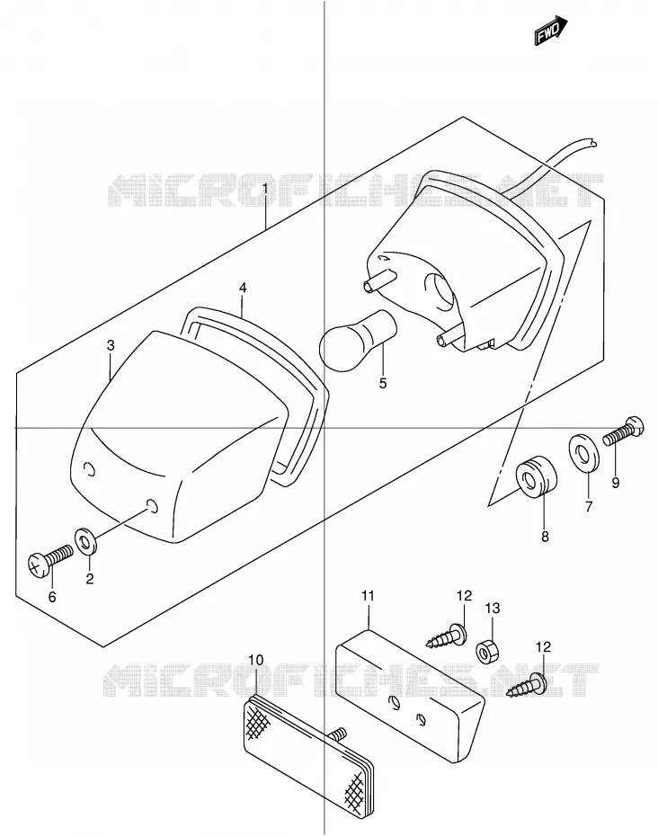 FEU ARRIERE Suzuki MOTO 50 STREET-MAGIC 2000  TR50SY(E2)