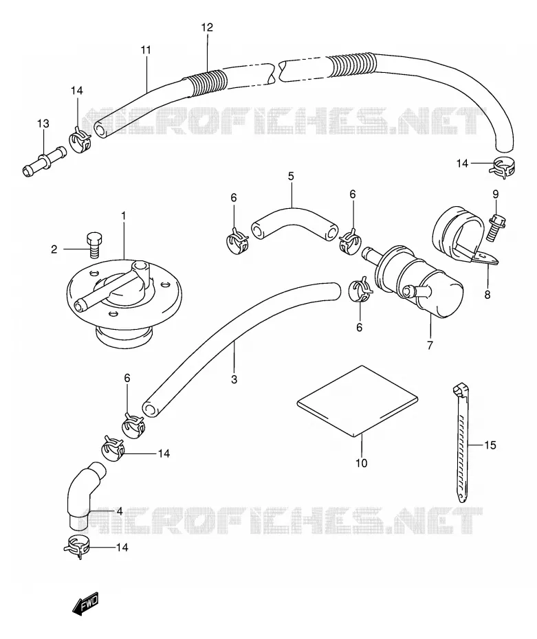 FILTRE  A ESSENCE Suzuki MOTO 1500 INTRUDER 1999  VL1500X(E2)