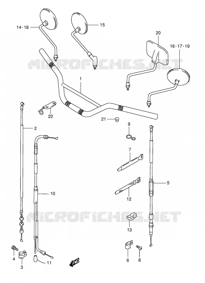 GUIDON Suzuki MOTO 125 TS-ER 1990  TS125ERL(E1)