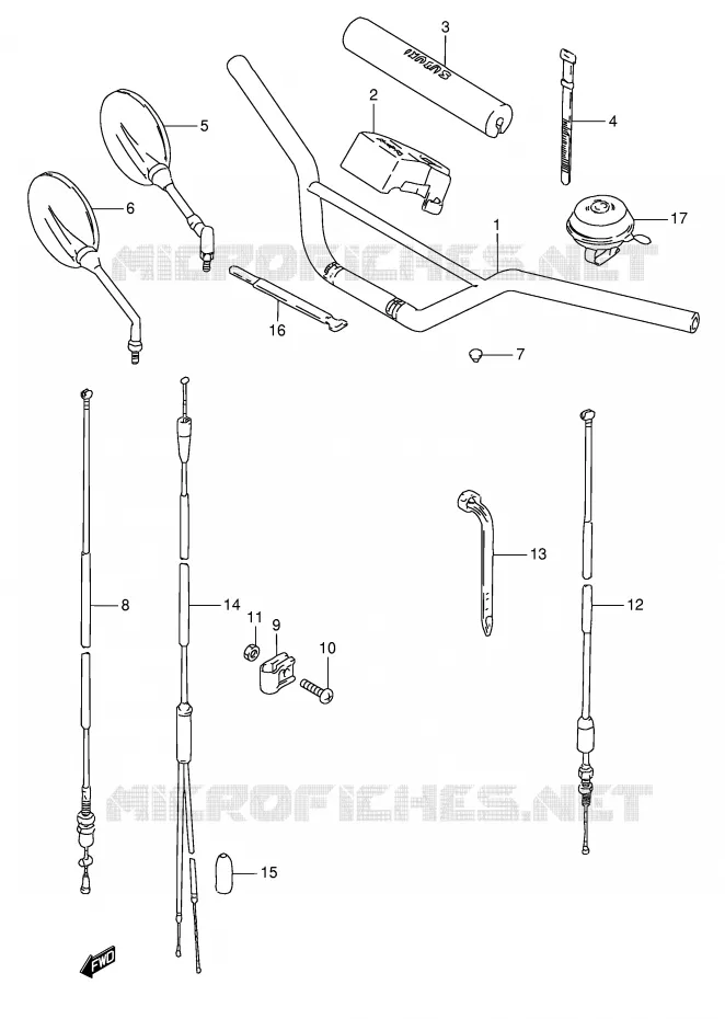 GUIDON Suzuki MOTO 50 TS-X 1994  TS50XKR(E1)