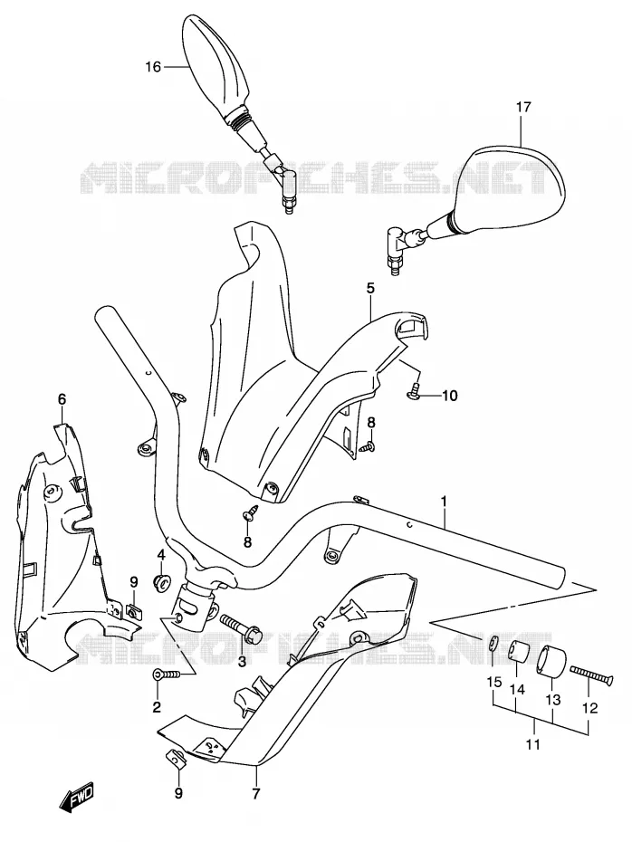 GUIDON Suzuki SCOOTER 150 BURGMAN 2003  UH150K3(P19)