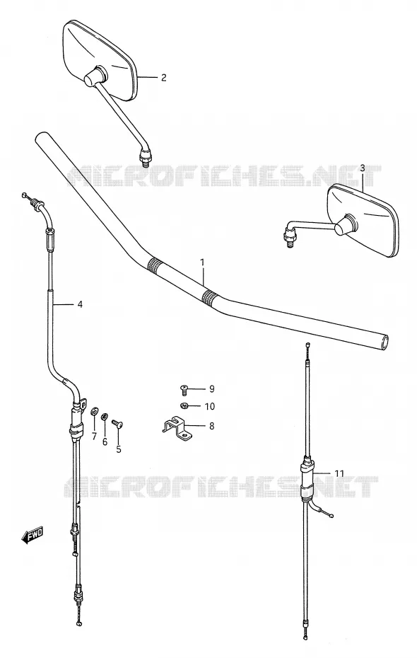GUIDON (VOIR NOTE) Suzuki MOTO 1400 INTRUDER 1989  VS1400GLPK(E28)