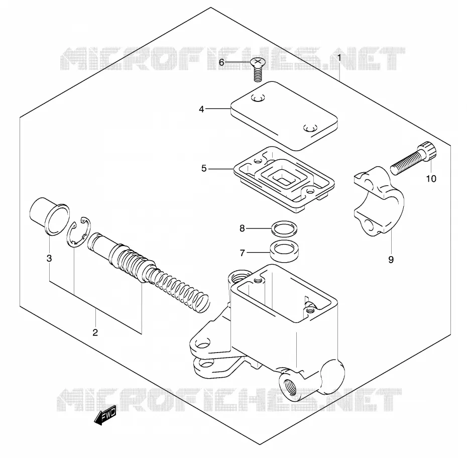 MAITRE CYLINDRE AVANT (MODELE K2, K3) Suzuki SCOOTER 150 BURGMAN 2002  UH150K2(P19)