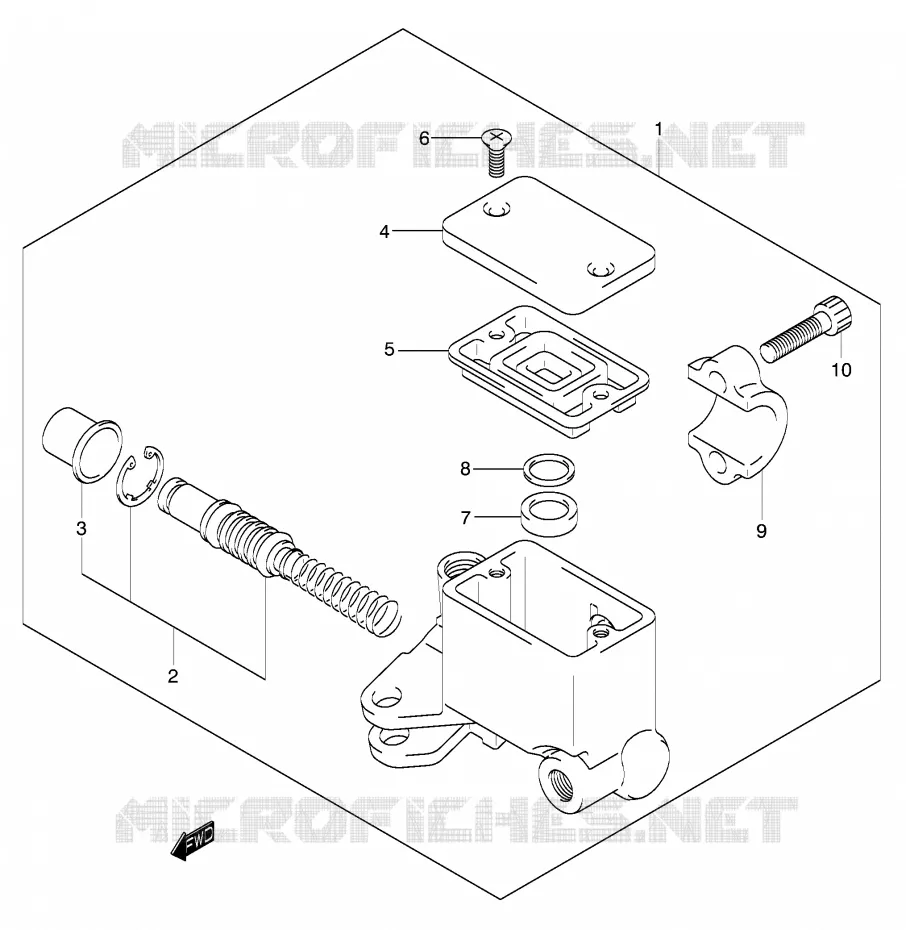 MAITRE CYLINDRE AVANT (MODELE K4/K5) Suzuki SCOOTER 150 BURGMAN 2004  UH150K4(P19)