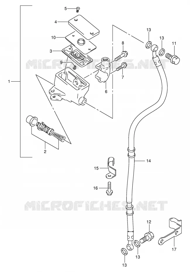 MAITRE CYLINDRE AVANT Suzuki MOTO 125 INTRUDER 2000  VL125UY(E22)