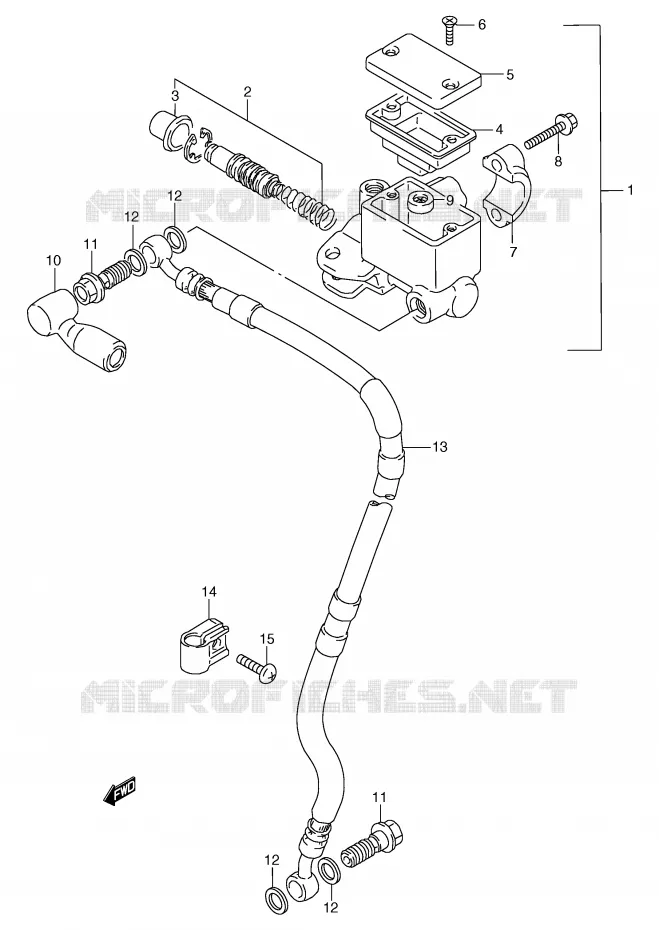 MAITRE CYLINDRE AVANT Suzuki MOTO 125 TS-R 1992  TS125RN(E2)