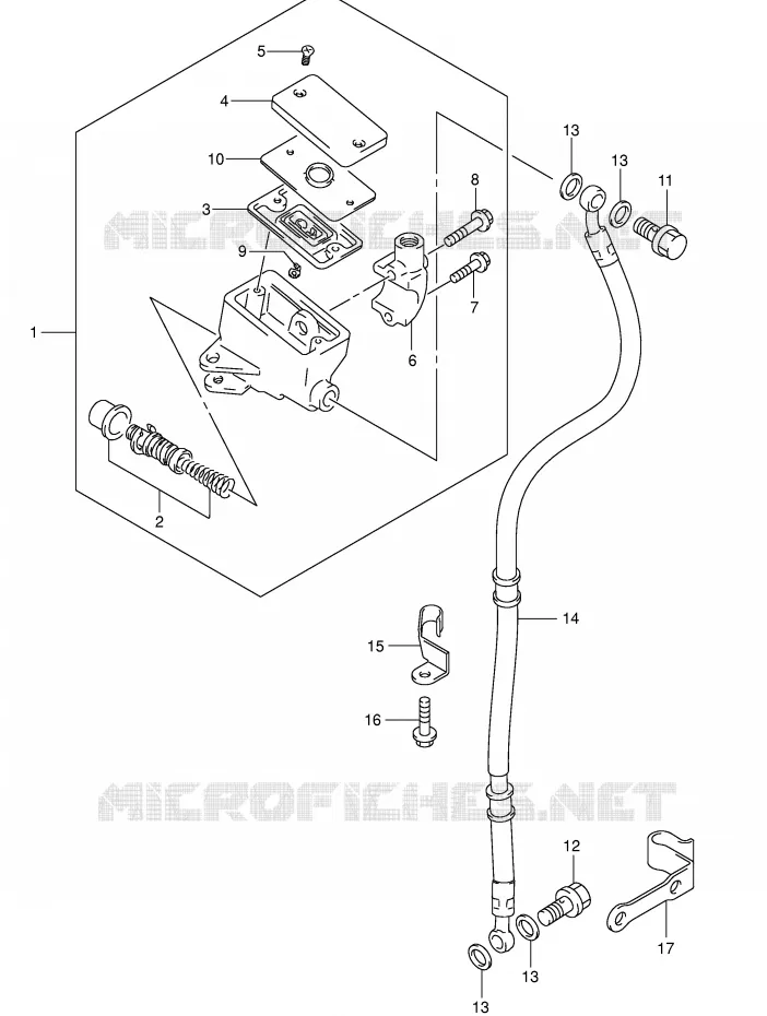 MAITRE CYLINDRE AVANT Suzuki MOTO 250 INTRUDER 2007  VL250K7(E19)