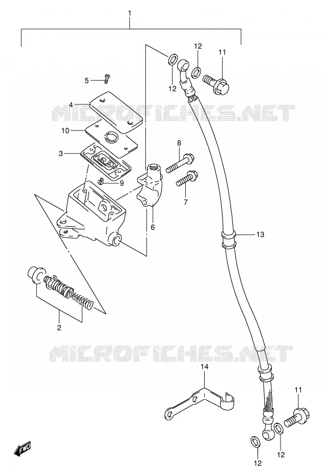 MAITRE CYLINDRE AVANT Suzuki MOTO 250 TU 2000  TU250XY(E2)