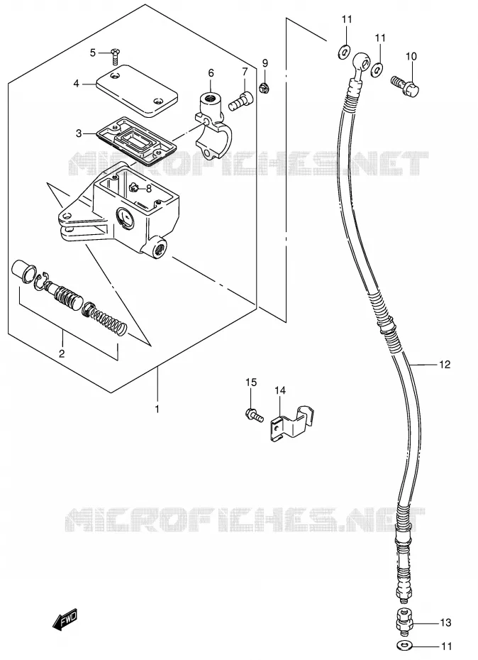 MAITRE CYLINDRE AVANT Suzuki MOTO 800 INTRUDER 2003  VS800GLK3(E22)