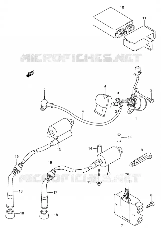 PARTIE ELECTRIQUE Suzuki MOTO 800 VX 1992  VX800N(E4)