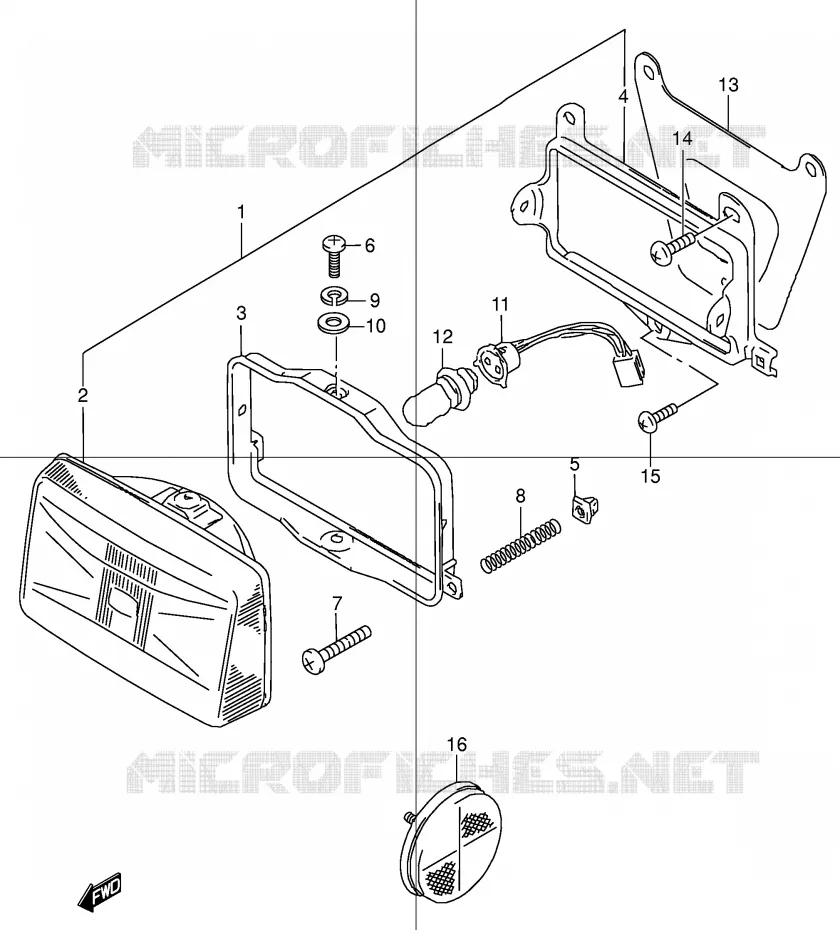 PHARE (E2) Suzuki MOTO 50 STREET-MAGIC 2000  TR50SY(E2)