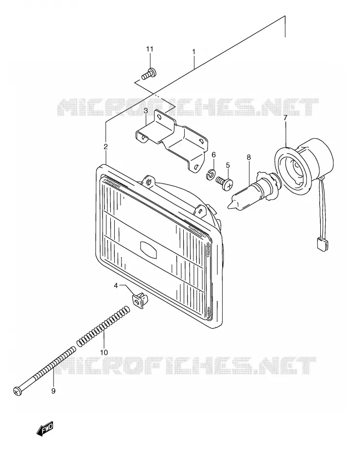 PHARE (E24) Suzuki MOTO 125 TS-R 1989  TS125RK(E2)