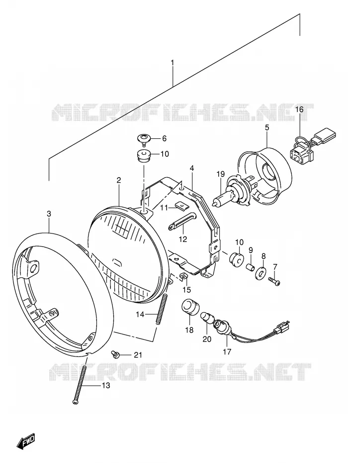 PHARE Suzuki MOTO 125 INTRUDER 2003  VL125K3(E2)