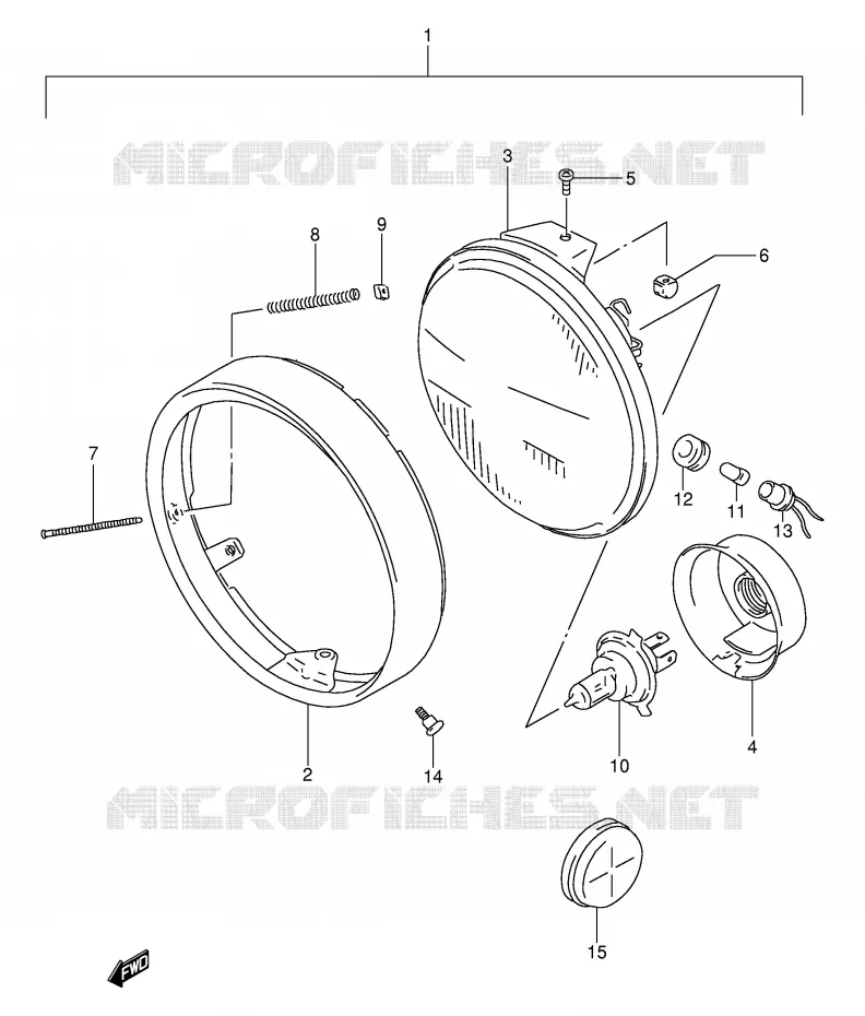 PHARE Suzuki MOTO 250 TU 2000  TU250XY(E2)