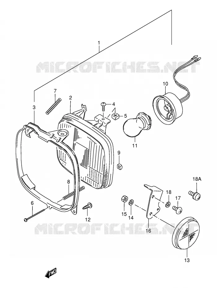 PHARE Suzuki MOTO 50 TS-X 1994  TS50XAR(E4)