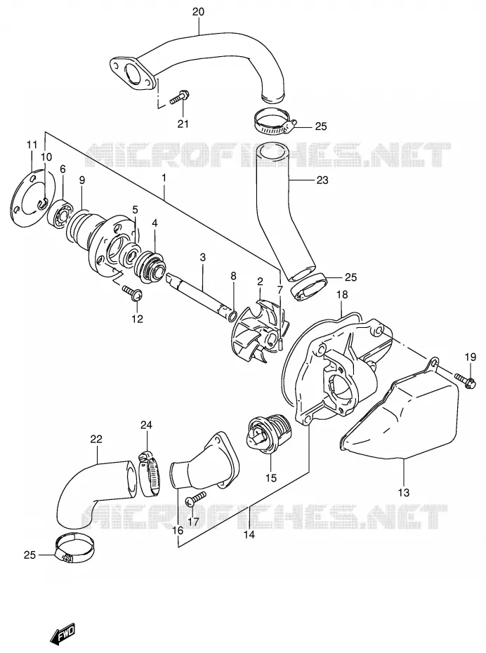 POMPE A EAU Suzuki MOTO 800 INTRUDER 2000  VS800GLY(E2)
