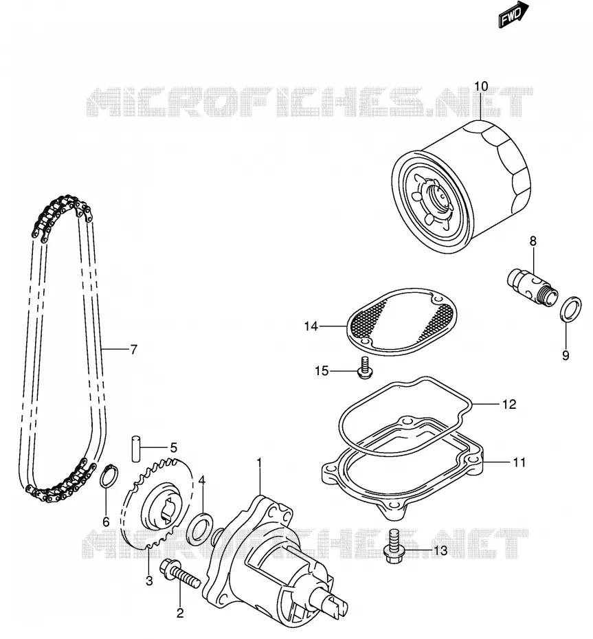 POMPE A HUILE (MODELE K5) Suzuki MOTO 800 VOLUSIA 2004  VL800ZK4(E2)