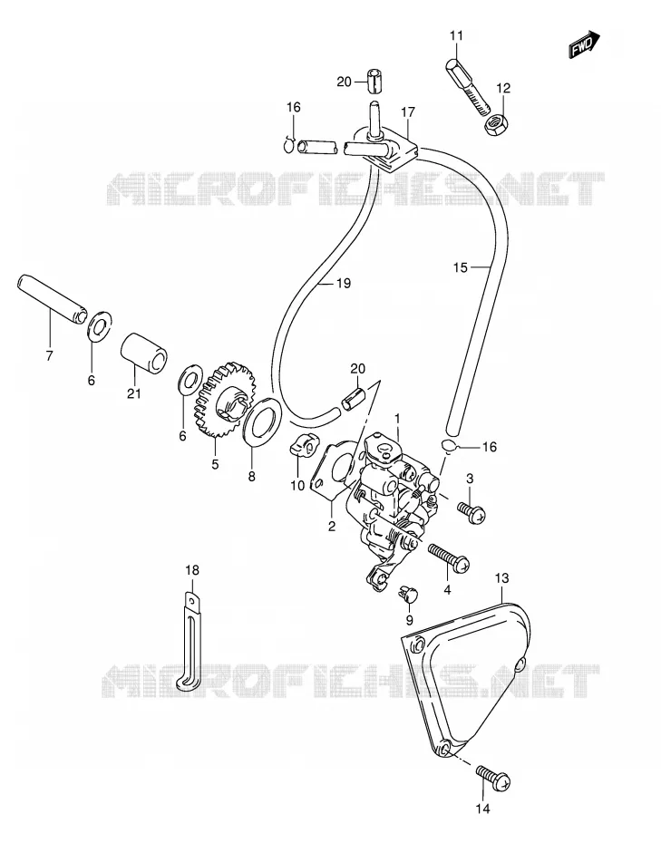 POMPE A HUILE (MODELE N P9,MODELE R P31) Suzuki MOTO 125 TS-ER 1994  TS125ERCR(E1)