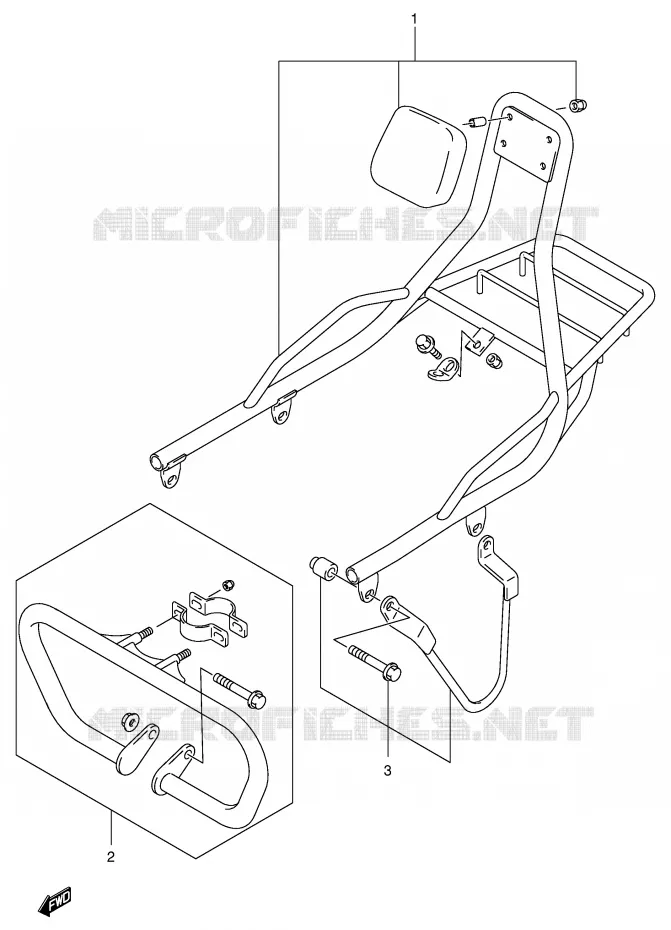 PORTE PAQUET (OPTION) Suzuki MOTO 125 INTRUDER 2003  VL125LK3(E2)