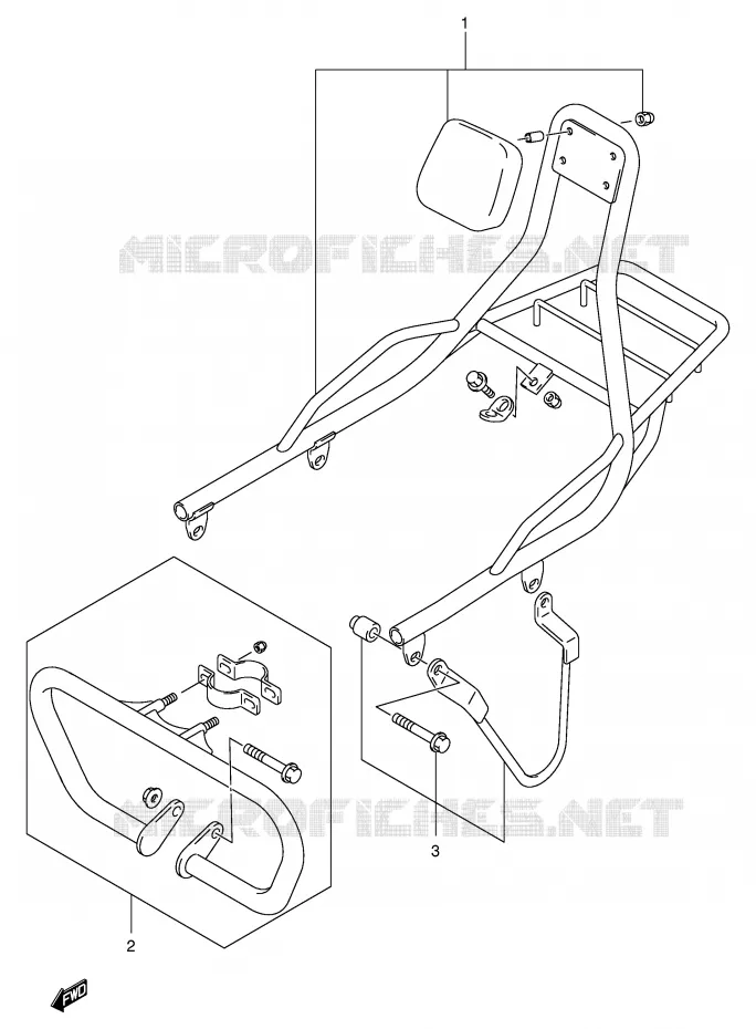 PORTE PAQUET (OPTION) Suzuki MOTO 250 INTRUDER 2004  VL250K4(E2)