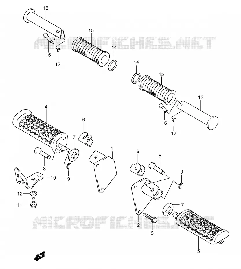 REPOSE PIED (MODELE K3/K4) Suzuki MOTO 250 INTRUDER 2003  VL250K3(E2)