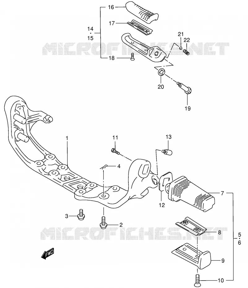 REPOSE PIED Suzuki MOTO 800 INTRUDER 2001  VS800GLK1(E3/E28)