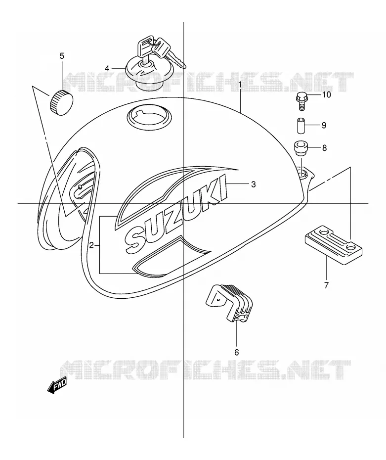 RESERVOIR D'ESSENCE Suzuki MOTO 125 TU 1999  TU125XTUX(E2)