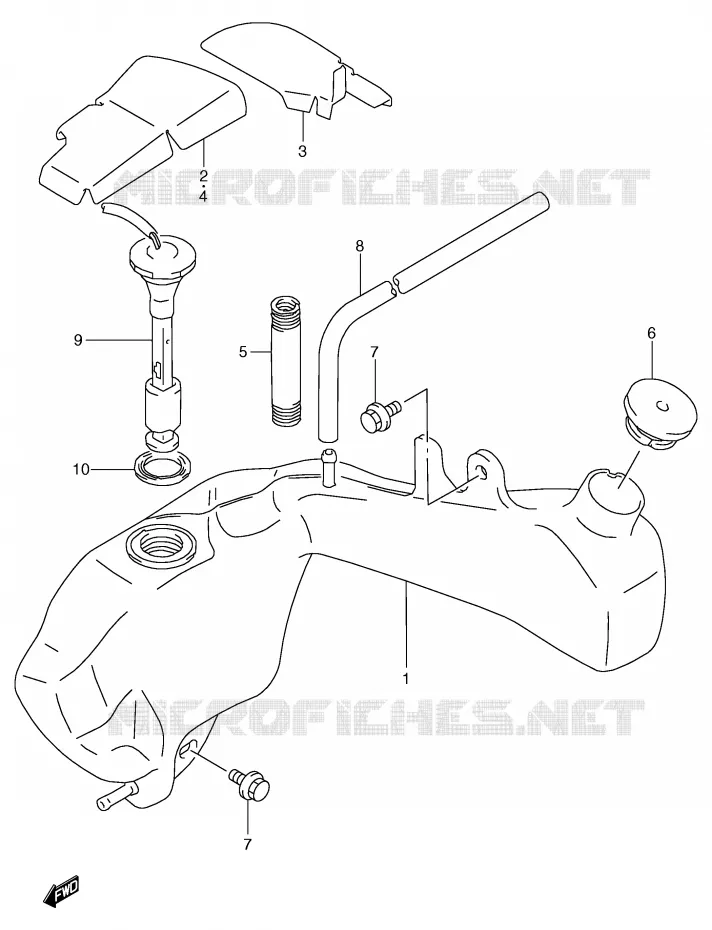 RESERVOIR D'HUILE Suzuki MOTO 125 TS-R 1992  TS125RN(E2)