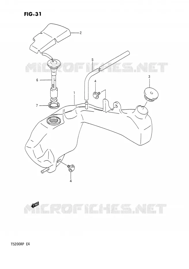 RESERVOIR D'HUILE Suzuki MOTO 200 TS-R 1993  TS200RP(E4)
