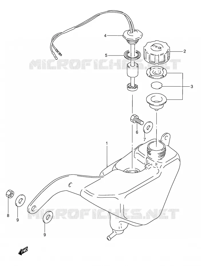 RESERVOIR D'HUILE Suzuki MOTO 50 TS-X 1994  TS50XKR(E1)