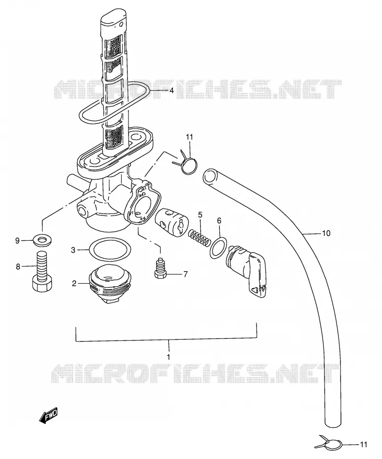 ROBINET D'ESSENCE Suzuki MOTO 50 TS-W 1985  TS50WF(E6)