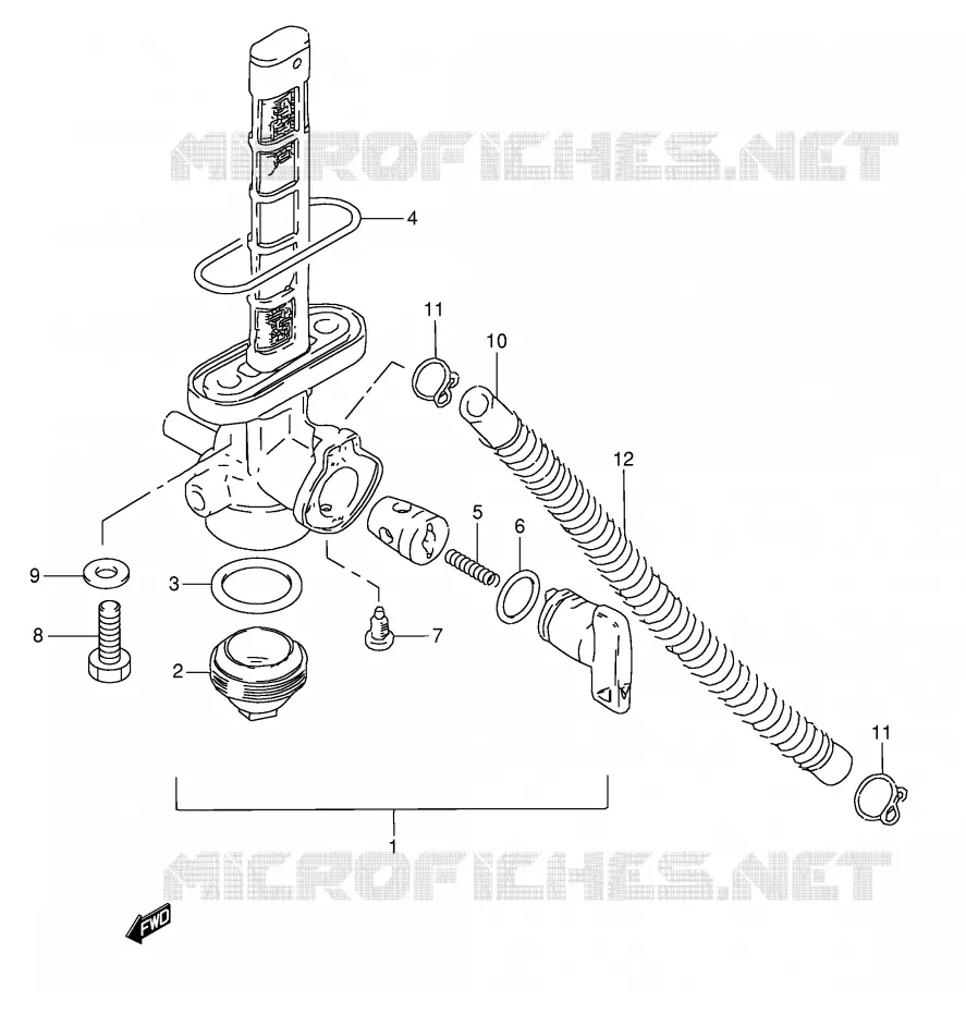 ROBINET D'ESSENCE Suzuki MOTO 50 TS-X 1994  TS50XKR(E1)
