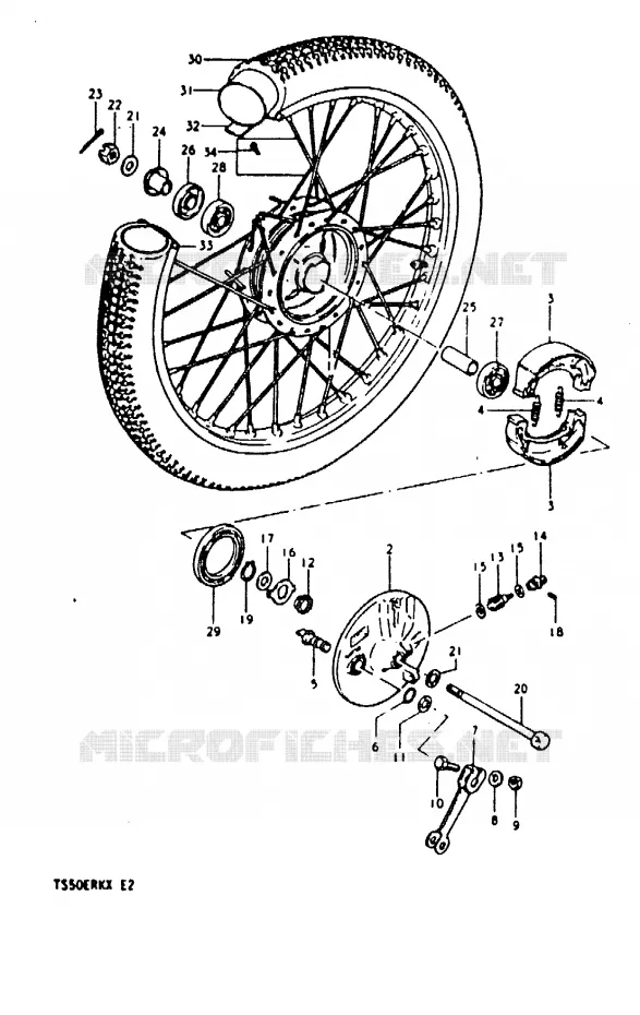 ROUE AVANT Suzuki MOTO 50 TS-ER 1981  TS50ERKDX(T/X)