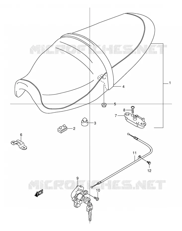 SELLE Suzuki MOTO 125 TU 1999  TU125XTUX(E2)