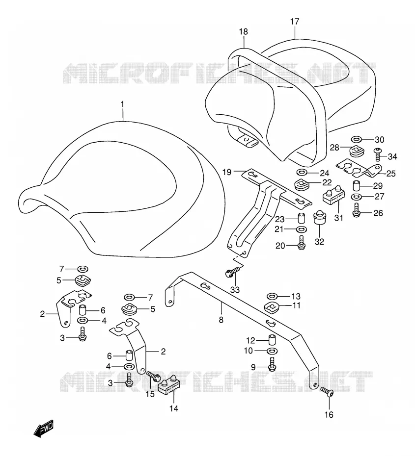 SELLE Suzuki MOTO 1500 INTRUDER 2002  VL1500K2(E2)